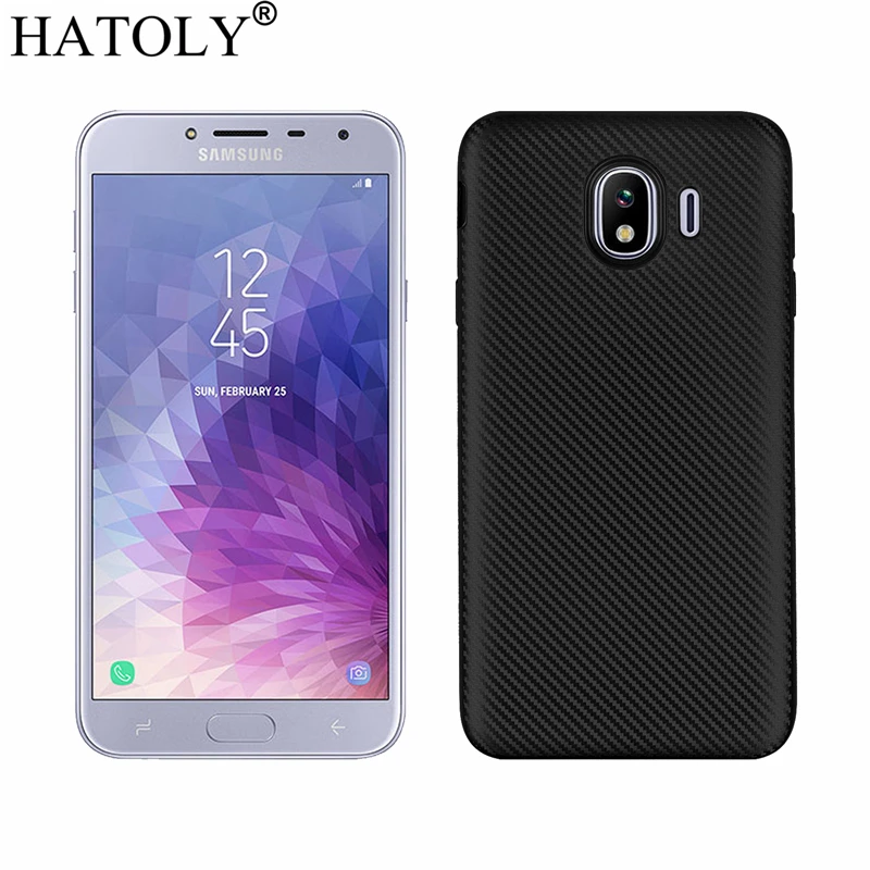 Чехол HATOLY для Samsung Galaxy J4 2018 J400f Ультратонкий Мягкий ТПУ чехол из углеродного