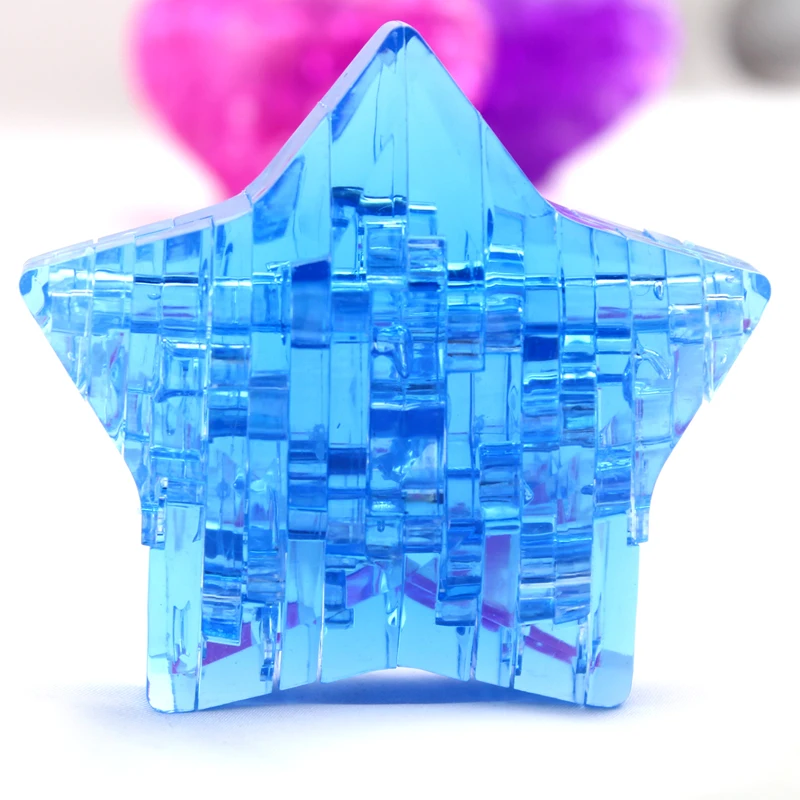 Candice guo! Детский 3D пазл с кристаллами модель пять звезд pentacle DIY забавная игра