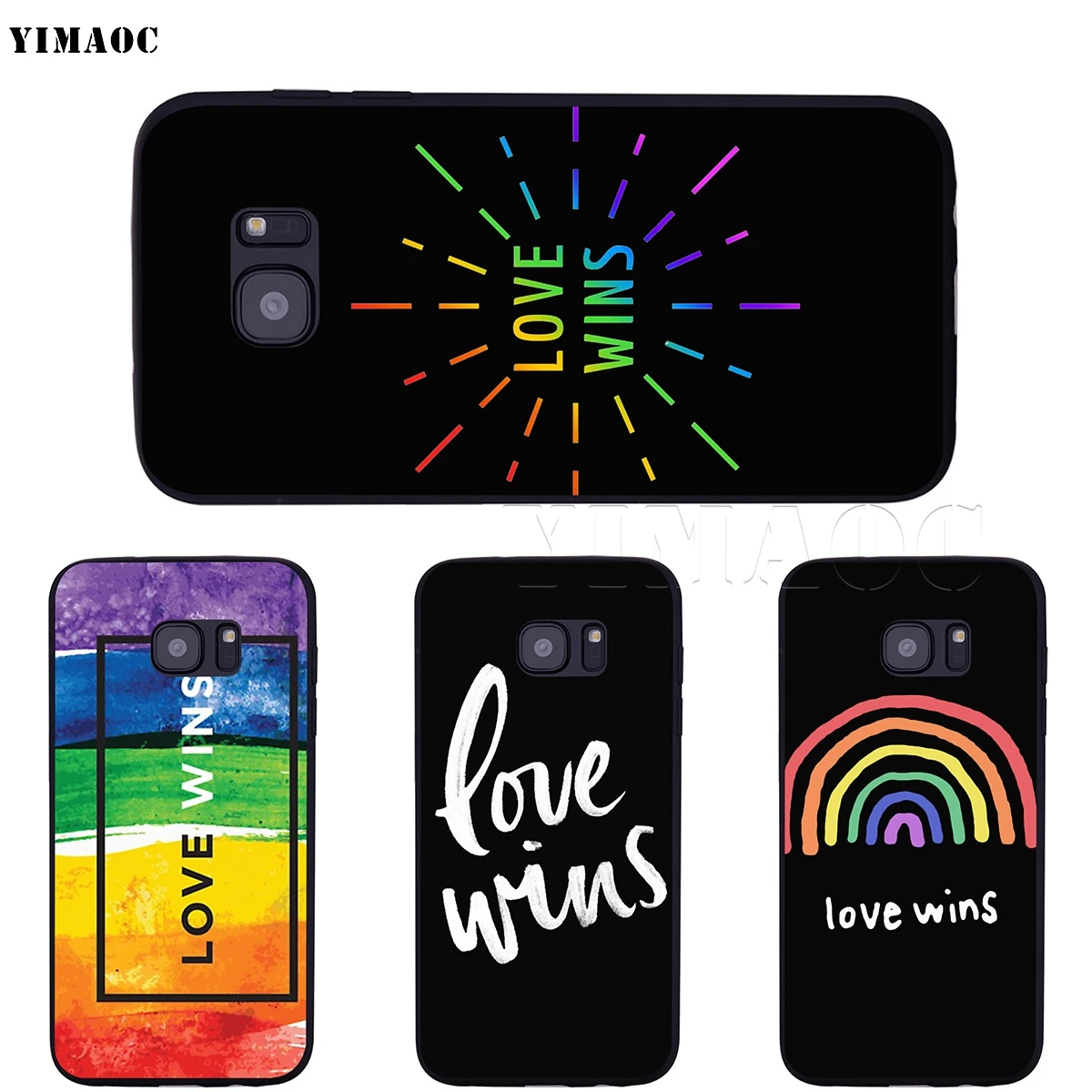 YIMAOC ЛГБТ любовь Wins Мягкий силиконовый чехол для Samsung Galaxy S6 S7 Edge S8 S9 Plus A3 A5 A6 Note 8