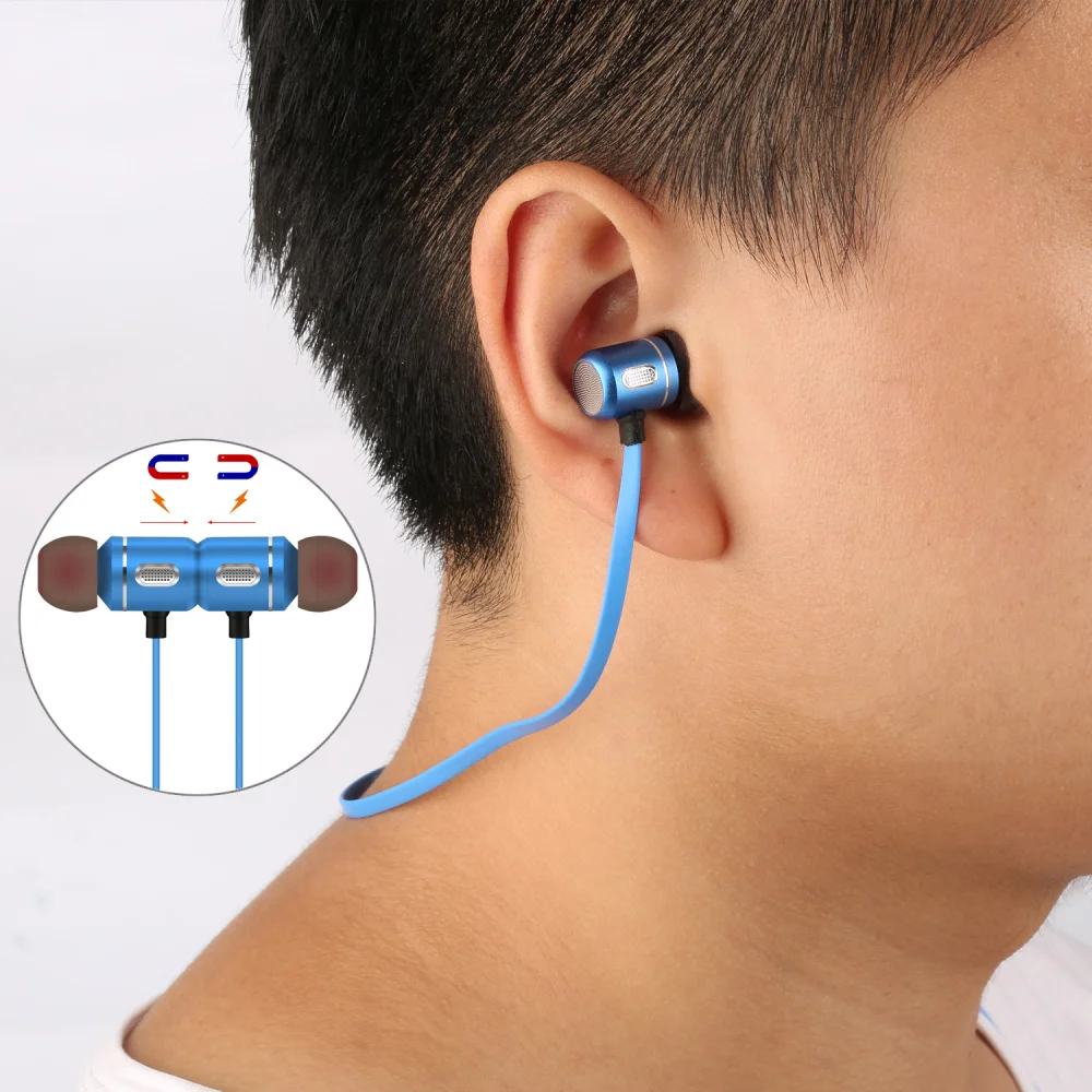 QAIXAG Новая беспроводная bluetooth-гарнитура Спортивная Магнитная в ухо с Bluetooth