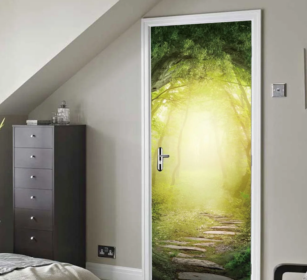 Сказочные леса стены двери стикер Декор Фреска переводки украшение для дома