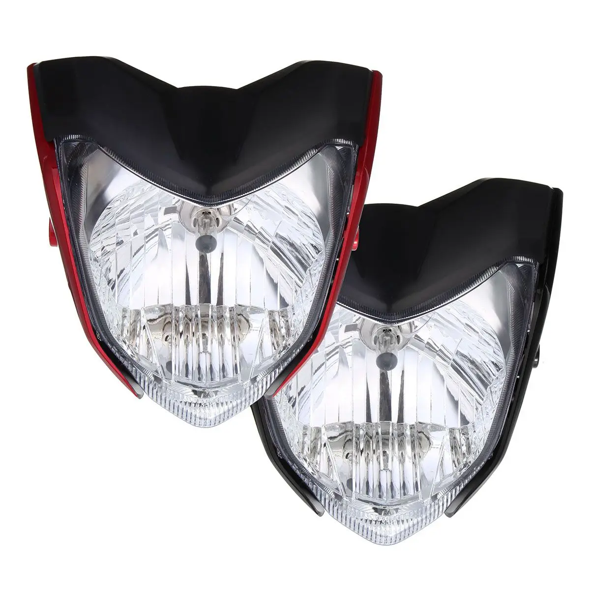 1 шт. мотоциклетная фара с кронштейн для ламп, пригодный для Yamaha FZ16/YS150/FZER150 ABS пластиковая фара в сборе