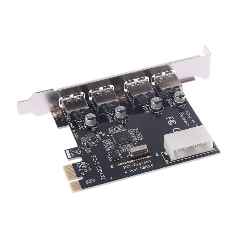 4 портовый PCI E к USB 3 0 HUB Express адаптер расширения скорость 5 Гбит/с для компонентов