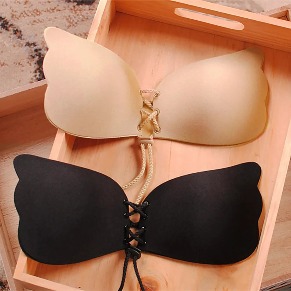 Sexy Super Push Up Bra Backless Strapless Bras Invisible For Women Wedding Bikini Summer Lady Silicone Bralette | Женская одежда