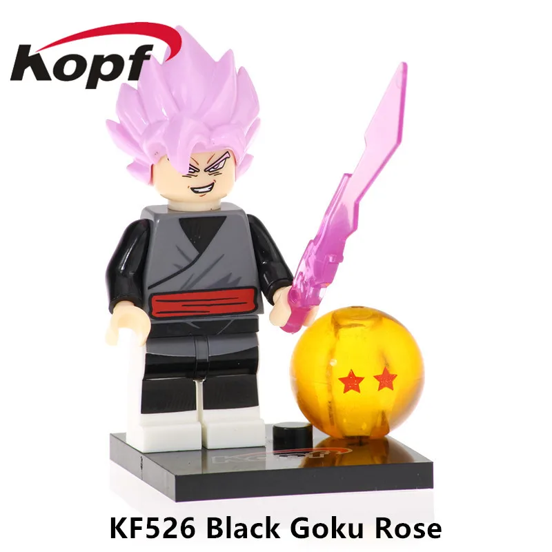 KF526 Without Box KF525 один строительные блоки Сон Гоку Золотой Freze uuub хит Vogeta Dragon Ball Z фигурки Модель кирпичики для детей подарок игрушки - Цвет: KF526 Without Box