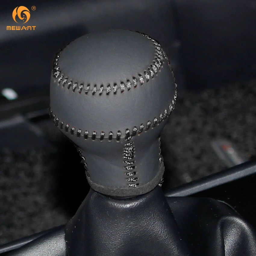 Mewant черный Пояса из натуральной кожи автомобиля Рычаги передач для Обложка Mitsubishi