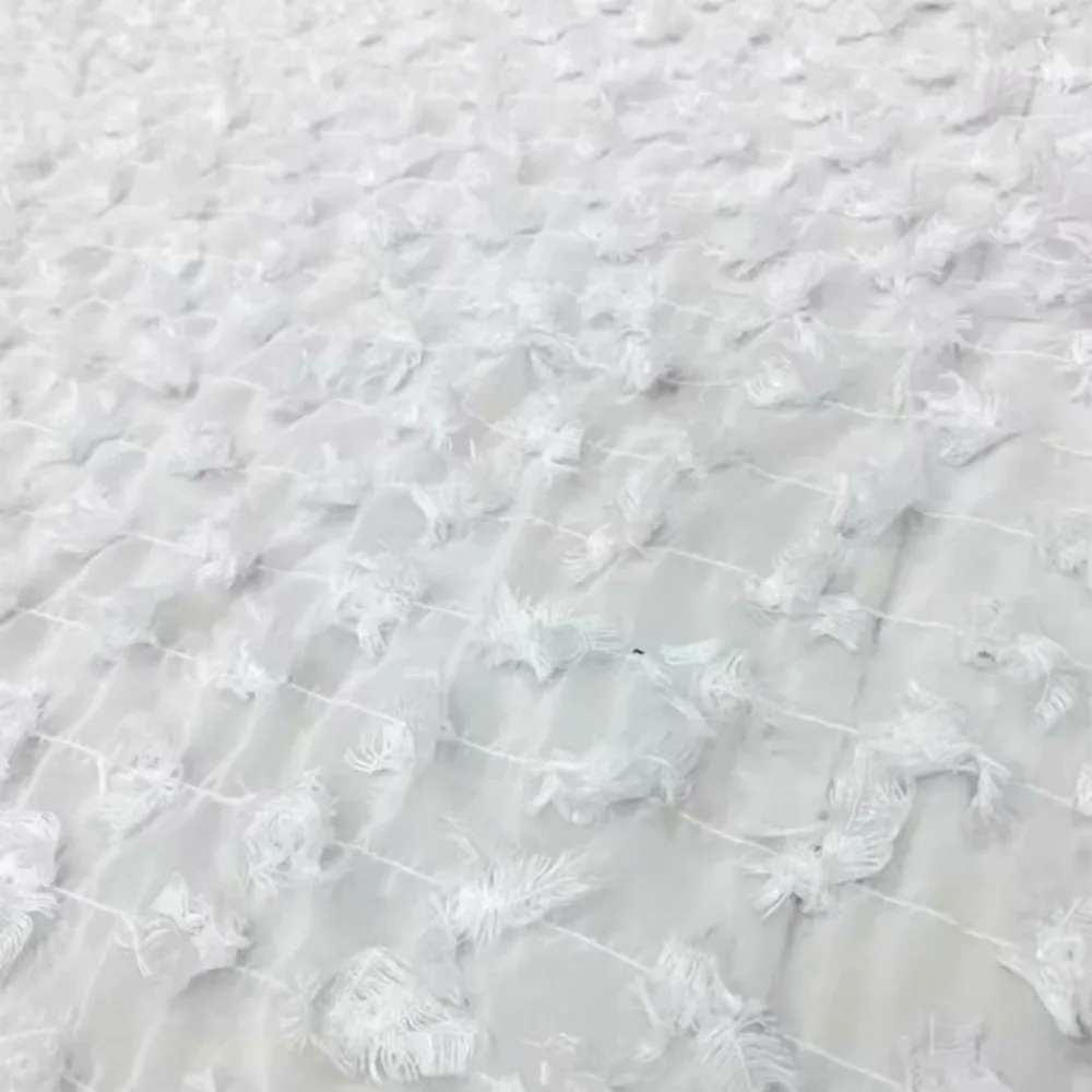 

French Net Lace Fabric 2019 Latest African Lace Fabric With Feather tassel Tulle Lace Fabric High quality Nigerian Lace HG06