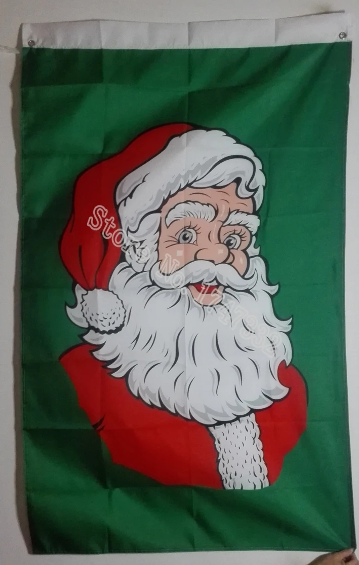 

Вертикальный флаг с изображением Санта-Клауса на Рождество, Лидер продаж, товары 3x5 футов, 150x90 см, баннер на заказ, латунные металлические от...