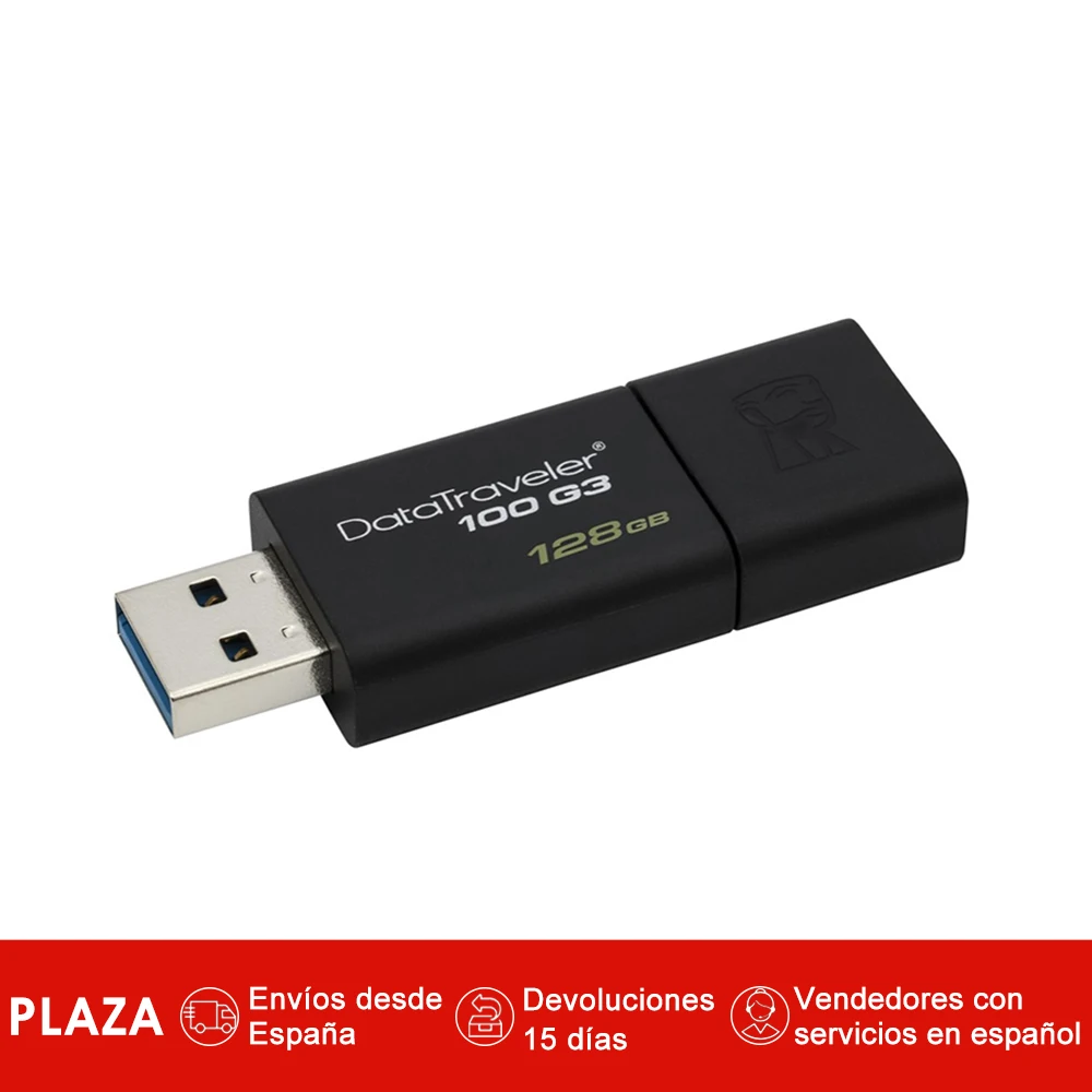 Kingston Технология DataTraveler 100 G3 128 GB 3 0 (3 1 Gen 1) разъем USB тип A МБ/с. deslizar негр|USB