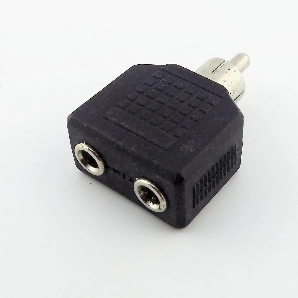 10 шт. Штекерный разъем RCA на двойной 3 5 мм гнездовой стерео Y Сплиттер аудио