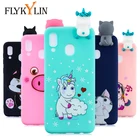 Силиконовый чехол FLYKYLIN для Samsung Galaxy M10 M20, чехол для Samsung A30 A50 A70, задняя крышка, мягкие Мультяшные из ТПУ, 3D игрушки для кукол, чехол
