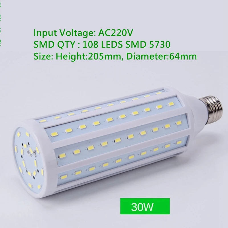 Светодиодная лампа 5 Вт 10 15 20 25 30 40 60 SMD5730 светодиодные лампы AC220V Spotlight