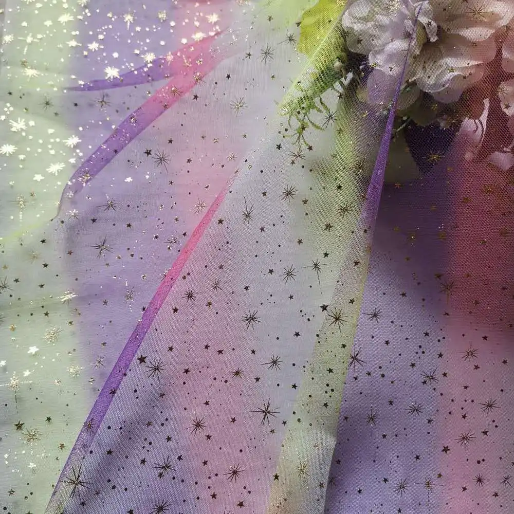 10 лет/партия радужная фатиновая ткань органза сделай сам украшение на свадьбу