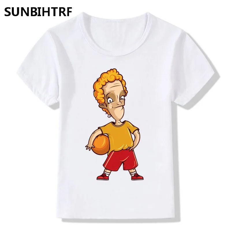 Большой мальчик и девочка рыжая Баскетбол для мальчиков с принтом Забавные