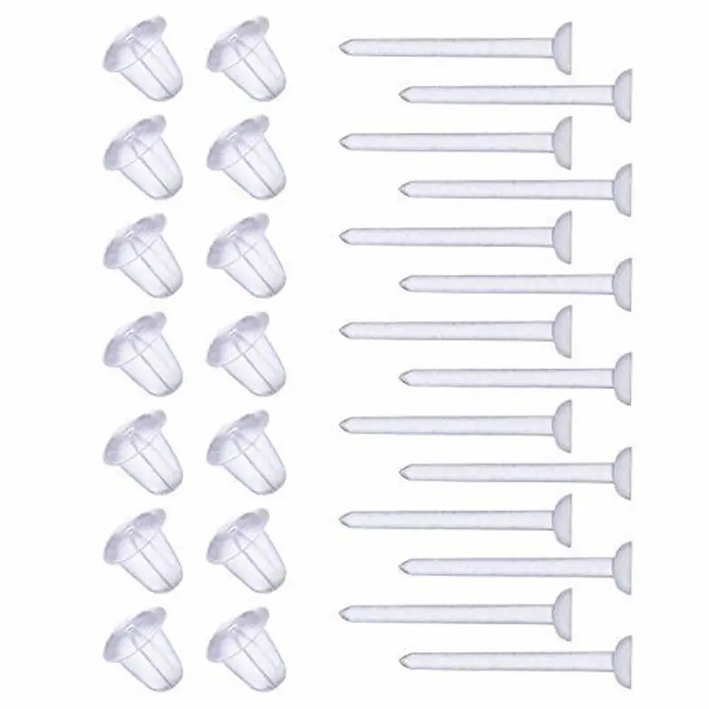 

100sets/lot Rhodium Earring Stud Ear Nail Iron + earring back Flat Base Cup Posts Earring Findings for DIY Jewelry