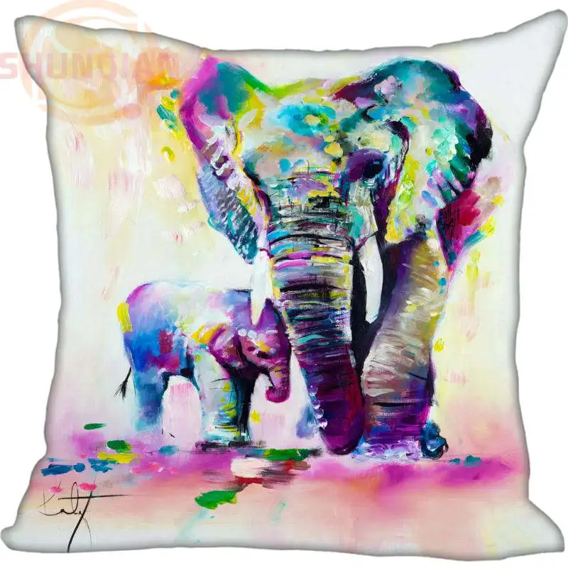 

New Elephant Pillowcase Wedding Decorative Pillow Case Customize Gift For Pillow Cover 35X35cm,40X40cm(One Sides)