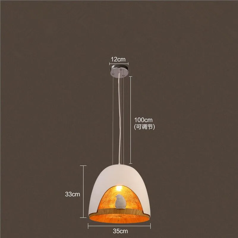 저렴한 포스트 모던 크리 에이 티브 Led 블랙/화이트 수 지 버드 펜 던 트 조명 램프 다이닝 룸 카페 바 로프트 드롭 조명 북유럽 일시 중단 된 램프