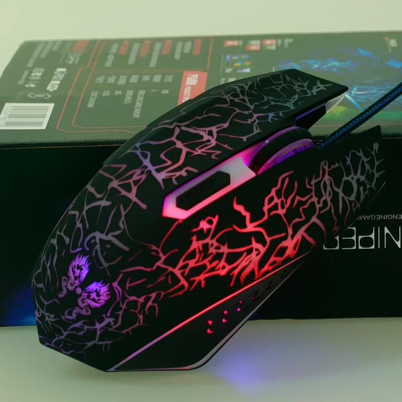 Light-emitting mouse Computer Game Mouse 6Keys USB Wireless Gaming Optical 2.4G WIFI For Gamer | Компьютеры и офис