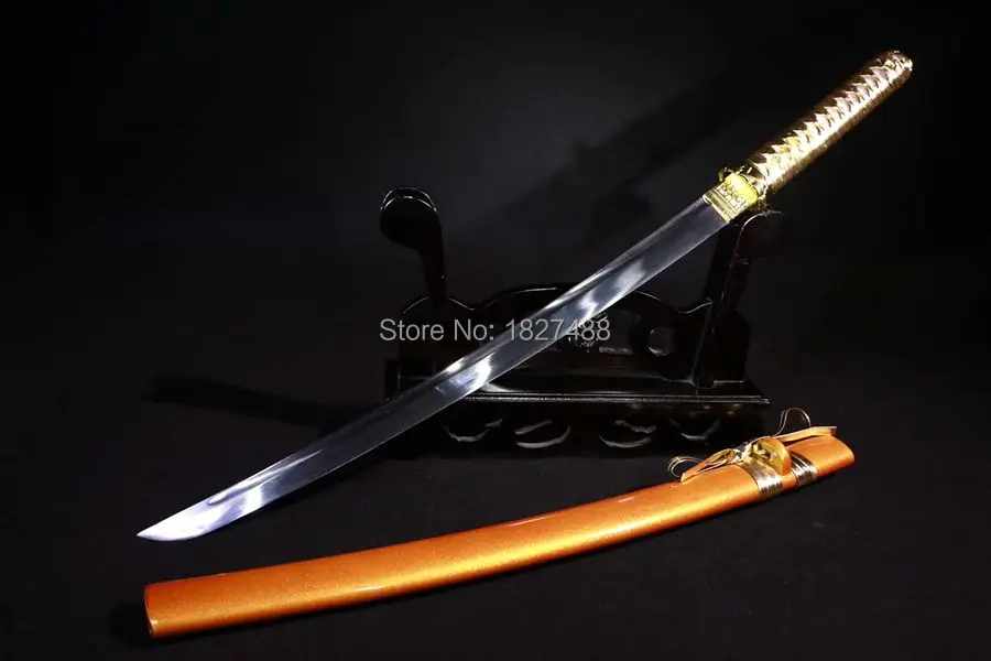 Ручная ковка пружинное стальное лезвие гибкий Wakizashi бритва острый японский