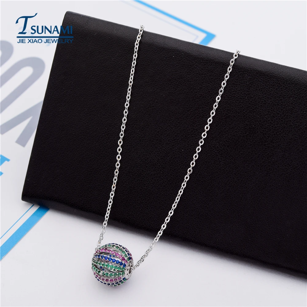 Тонкой Сферической цветные кулон подходит для женщины/девушки ювелирные изделия