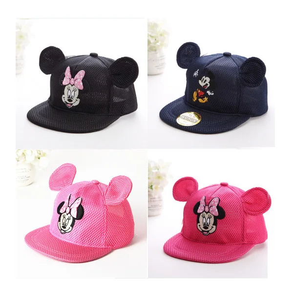 Летняя детская бейсбольная кепка с сеткой для девочки мальчики Детская мышь