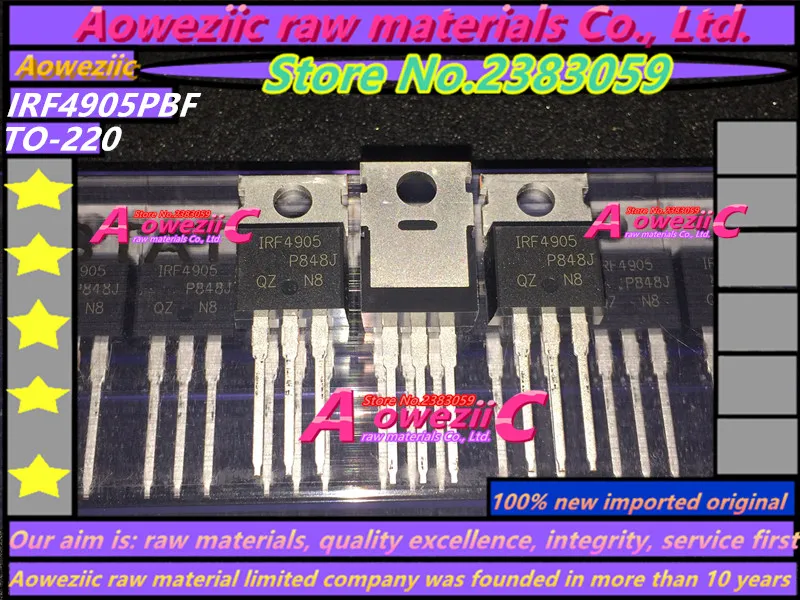 Aoweziic+ импортный IRF4905PBF IRF4905 TO-220 полевой транзистор 74A 55V