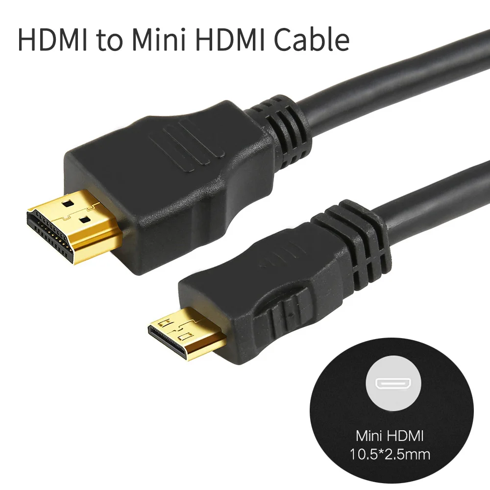 FEELWORLD 1 м Высокоскоростной HDMI к Mini hdmi кабель и к Micro hdmi кабель штекер папа-папа кабель 1,4 Версия высокая прочность - Цвет: Mini HDMI cable