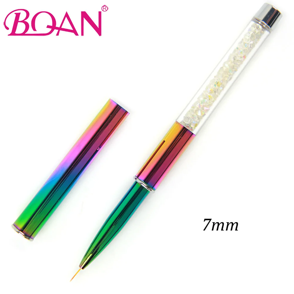 7mm BQAN Nail Art Liner Painting Pen 3D Советы DIY акриловые кисти для УФ-геля Набор для рисования цветок линия сетка французский дизайн Маникюрный Инструмент - Цвет: 7mm