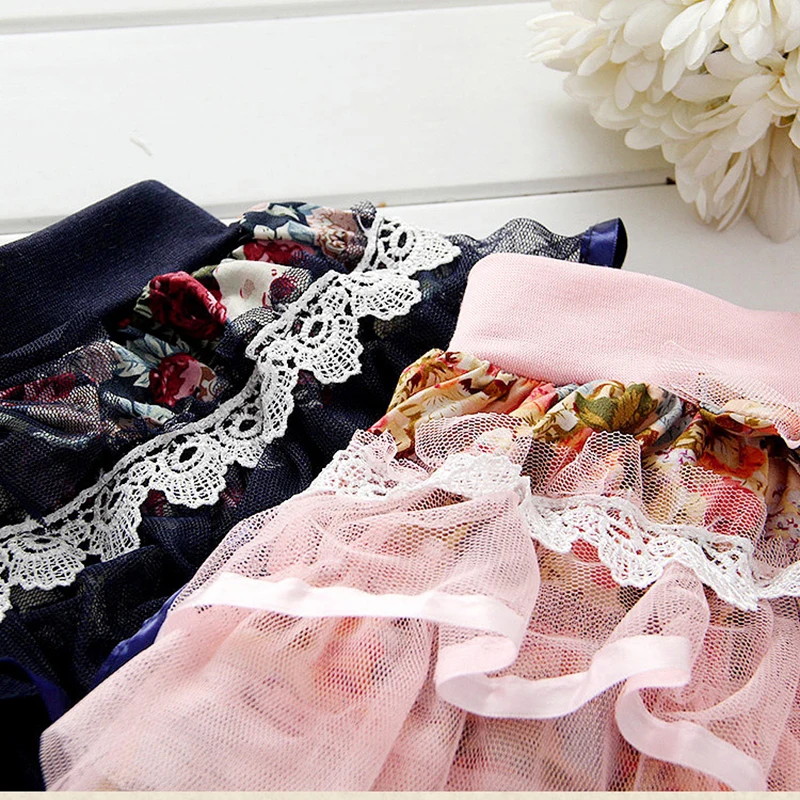 Кружевная юбка с цветочным принтом для девочек 2 6 лет|girl lace skirt|kids tutu skirttutu skirt |