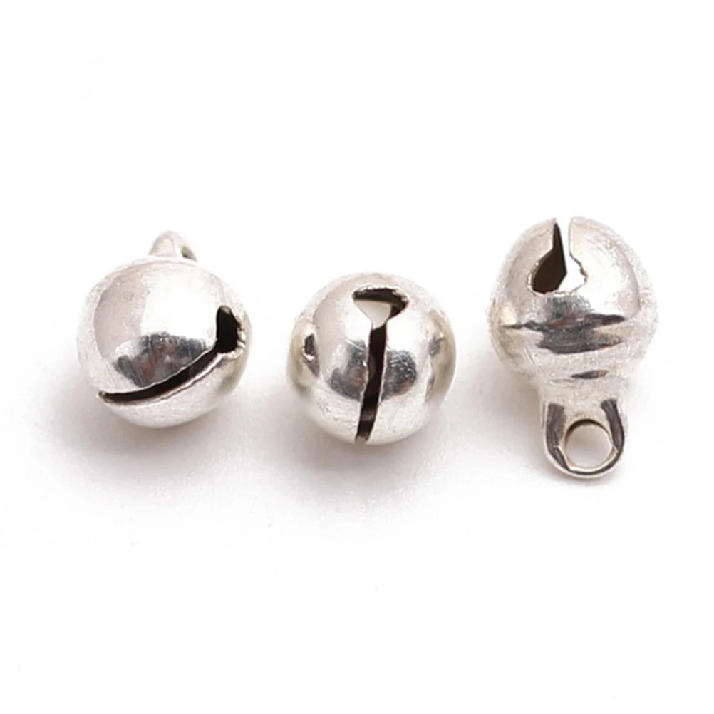 100pcs 18mm Mini Silver Christmas Tree Jingle Bell Ornament Decoration DIY Bracelet Anklets Necklace Accessories Decor | Дом и сад