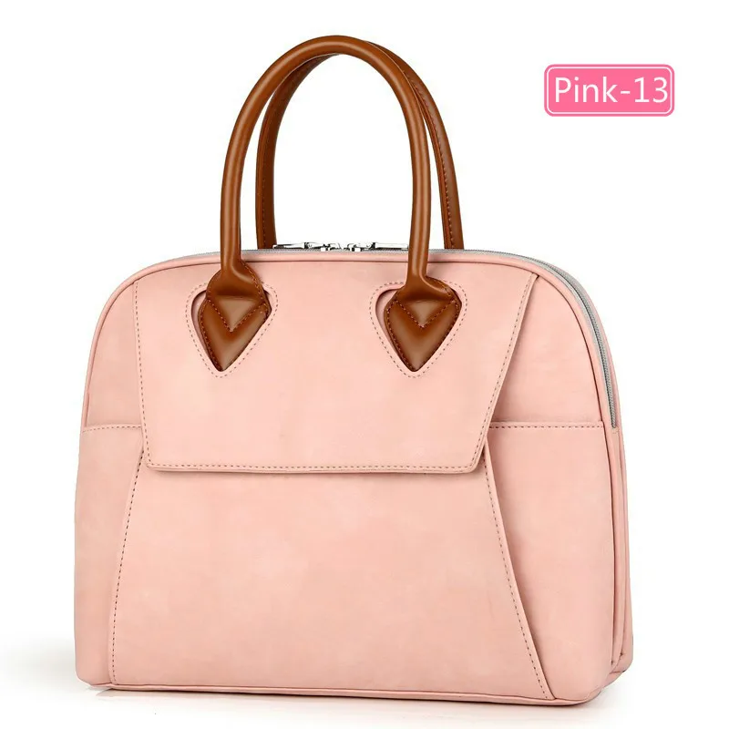 Pink-13 Женский портфель, сумки 1" 14" 1", PU, водонепроницаемый, дизайнерская, для девушек, для ноутбука, сумка для ноутбука, женская сумка-мессенджер для женщин, Bolsa Feminina - Цвет: Pink-13
