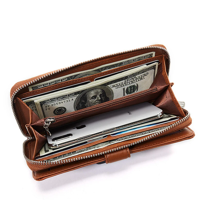 Брендовый дизайнерский длинный клатч с несколькими отделениями Женский кошелек