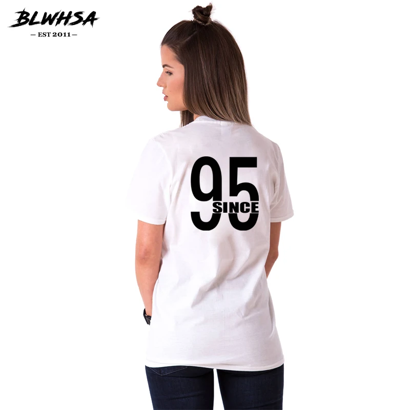 BLWHSA с 1995 года парные футболки женские для влюбленных подходящая смешная Футболка