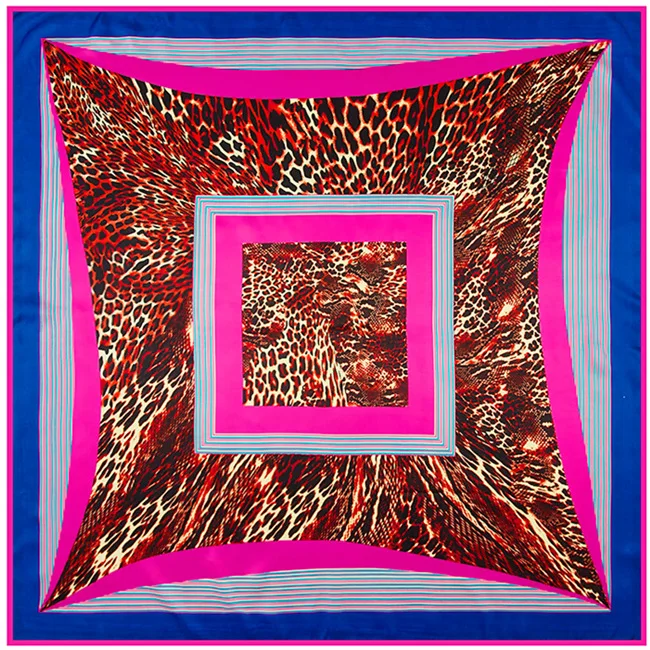 100 см * 2017 высококачественный Женский Большой квадратный шарф Геометрические