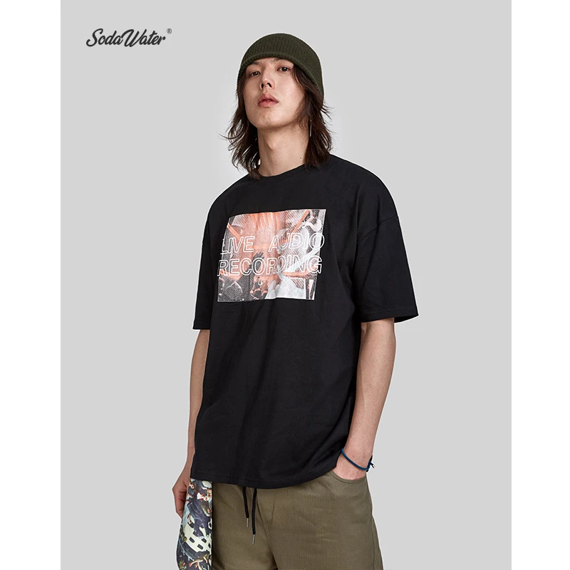 SODAWATER 2019 Summer Men Homme Harajuku Funny Short Sleeve T Shirts Letter print top t-shirt Casual loose Tee 94134SS | Мужская одежда