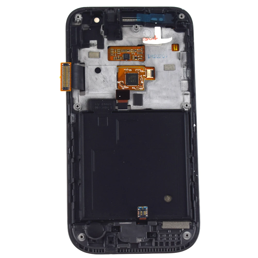 Черный для samsung Galaxy SL gt-i9003 i9003 сенсорный экран сенсор дигитайзер панель Стекло+ ЖК-дисплей монитор сборка Рамка