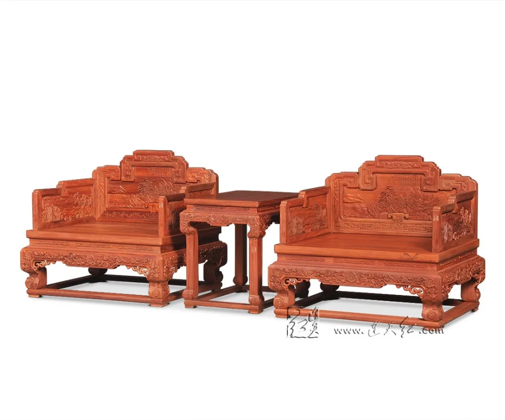 Стул для домашней гостиной набор из 3 предметов Деревянный Китайский королевский