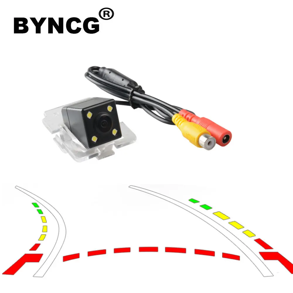 Built-in Trajectory Камера заднего вида BYNCG Dynamic Track для Mitsubishi Outlander 2007-, камера заднего вида, широкий обзор, помощь при парковке - Color Name: Built-in Trajectory