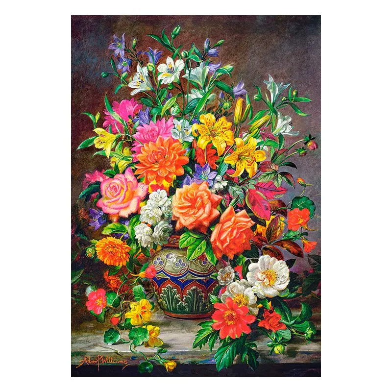 

Vase Flower painting Lily, peony Arts Needlework 14CT Canvas Unprinted Handmade Embroidery Cross Stitch Kits DIY Home Decor