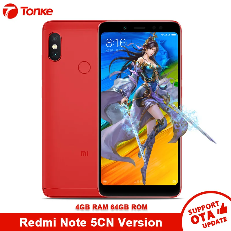 Глобальная прошивка Xiaomi Phone Redmi Note 5 64 Гб ПЗУ 4 ОЗУ Восьмиядерный процессор Snapdragon 636