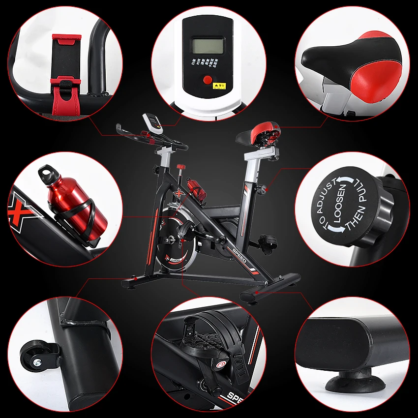 Indoor Cycling Bike Home Sport Trainer Speed Resistance Mute Smart Exercise Bike Lose Weight Fitness Equipment Load 250kg