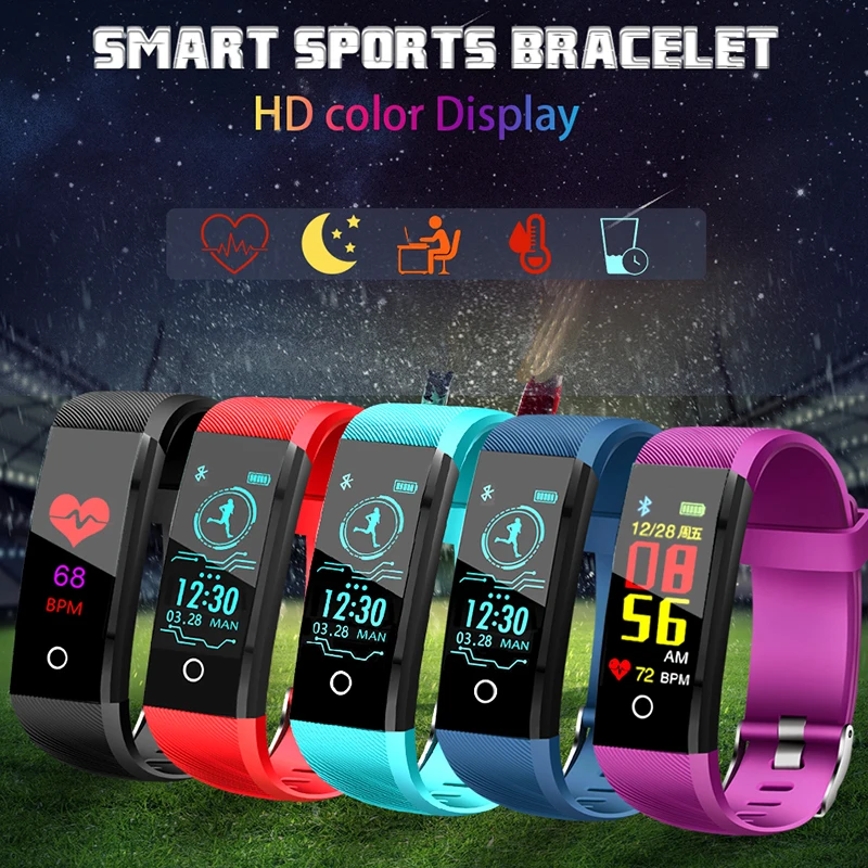 2018New Smartwatch для мужчин фитнес-трекер шагомер спортивные часы кровяное давление