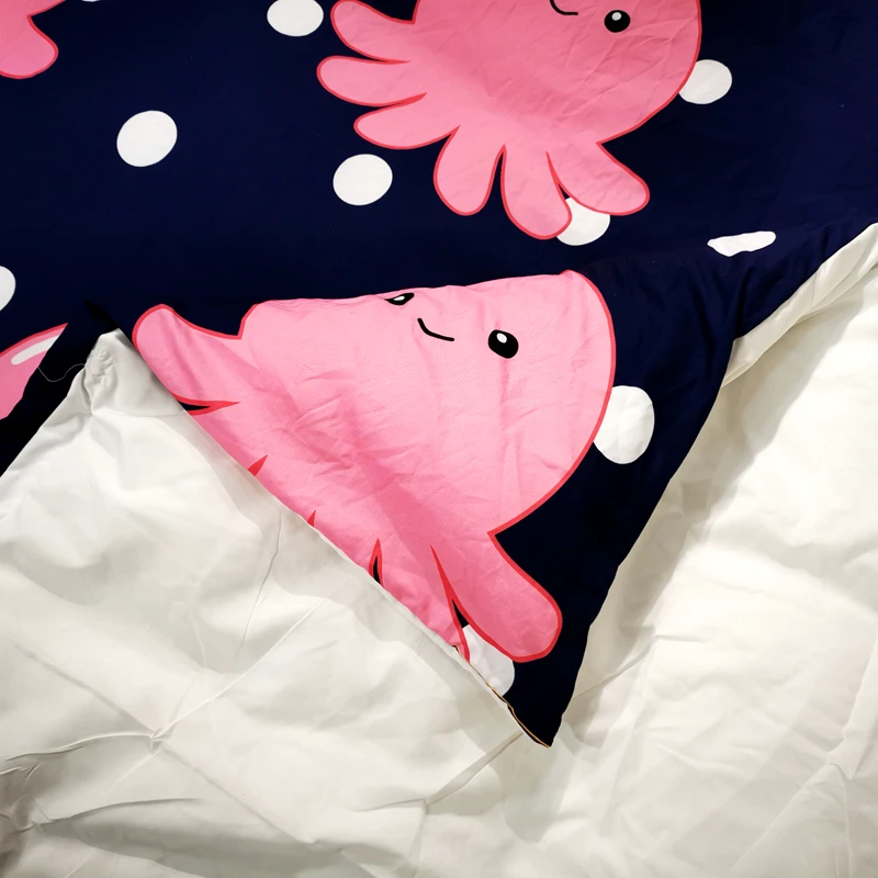 Розовый 3d комплект постельного белья с мультяшным рисунком набор пододеяльников