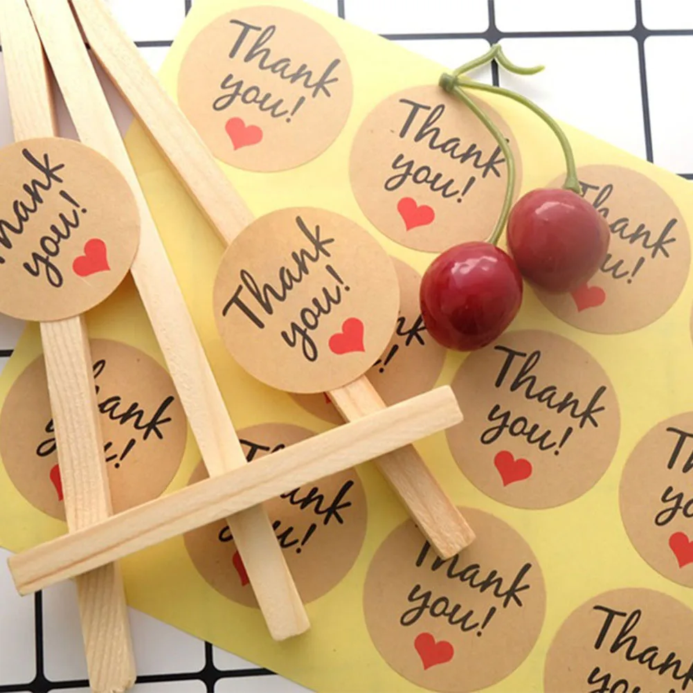 Спасибо наклейки запечатывание ремесло свадебное любовное письмо с сердцами