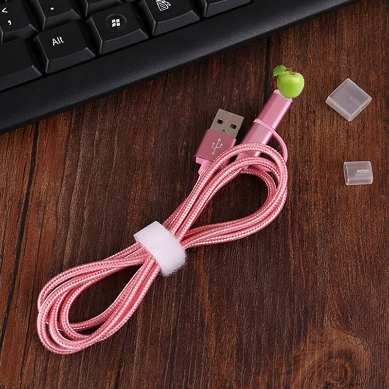 USB кабели 2 в 1 кабель конвертер 2.4A Быстрая зарядка для передачи данных xiaomi huawei iPhone