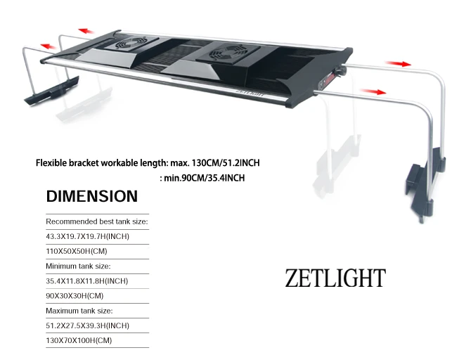ZET светильник ZT6800 ZT6800C wifi светодиодный светильник аквариумное Коралловое освещение морской коралловый резервуар для морской воды цилиндрические лампы для роста кораллов
