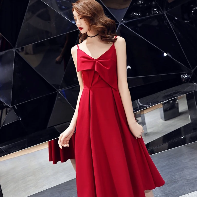 Платье для свадьбы 2019 платье подружки невесты с бантом бальное банкетное Простое