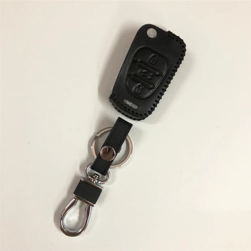 D type Black thread Автомобильный ключ чехол для hyundai ix35 iX45 Creta ix25 i20 i30 Sonata верна Солярис HB20 Elantra Accent SantaFe Веракрус Mistra Tucson - Название цвета: D type Black thread