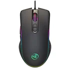 Проводная мышь HXSJ с 7 кнопками и RGB светильник кой, Регулируемая DPI игровая компьютерная мышь для киберспорта, для офиса, ПК, ноутбука, черная мышь
