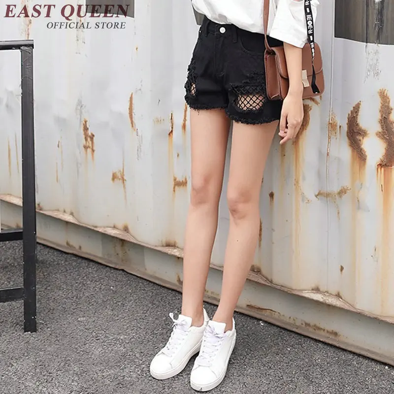 

2018 summer new denim shorts female ripped jeans clothing broken hole high waisted denim shorts for woman KK753 SQ